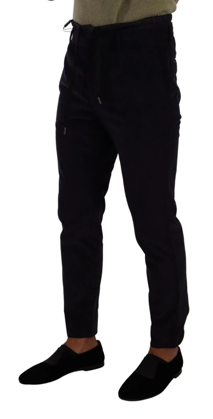 Dolce & Gabbana Blue Cotton Skinny Corduroy Trouser Pants by Dolce & Gabbana