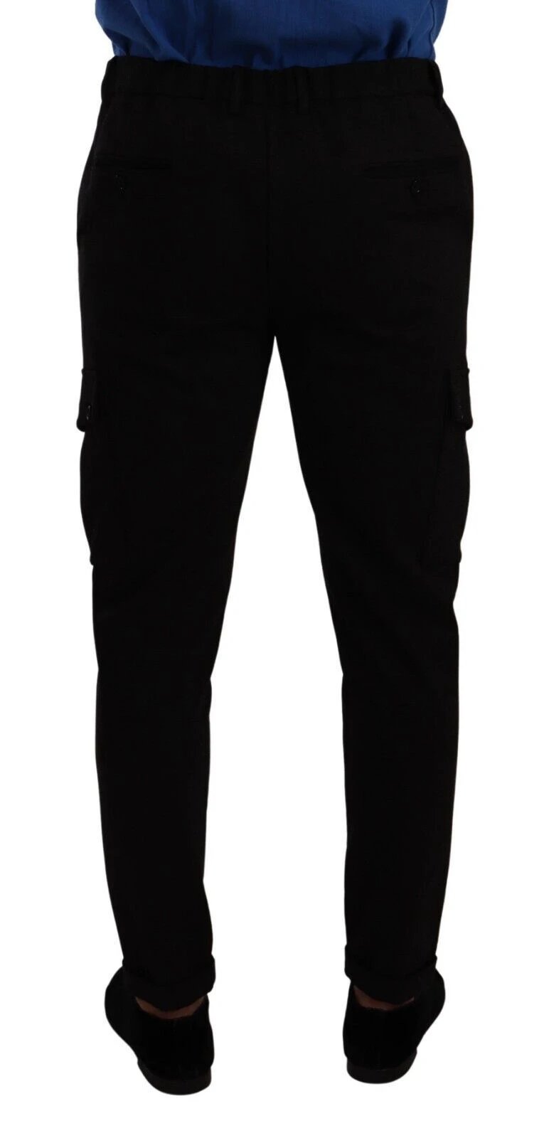 Dolce & Gabbana Black Viscose Skinny Cargo Trouser Pants by Dolce & Gabbana