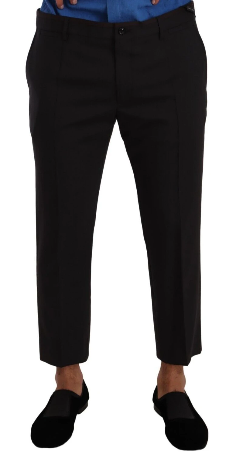 Dolce & Gabbana Gray Bordeaux Wool Trouser Dress Pants by Dolce & Gabbana