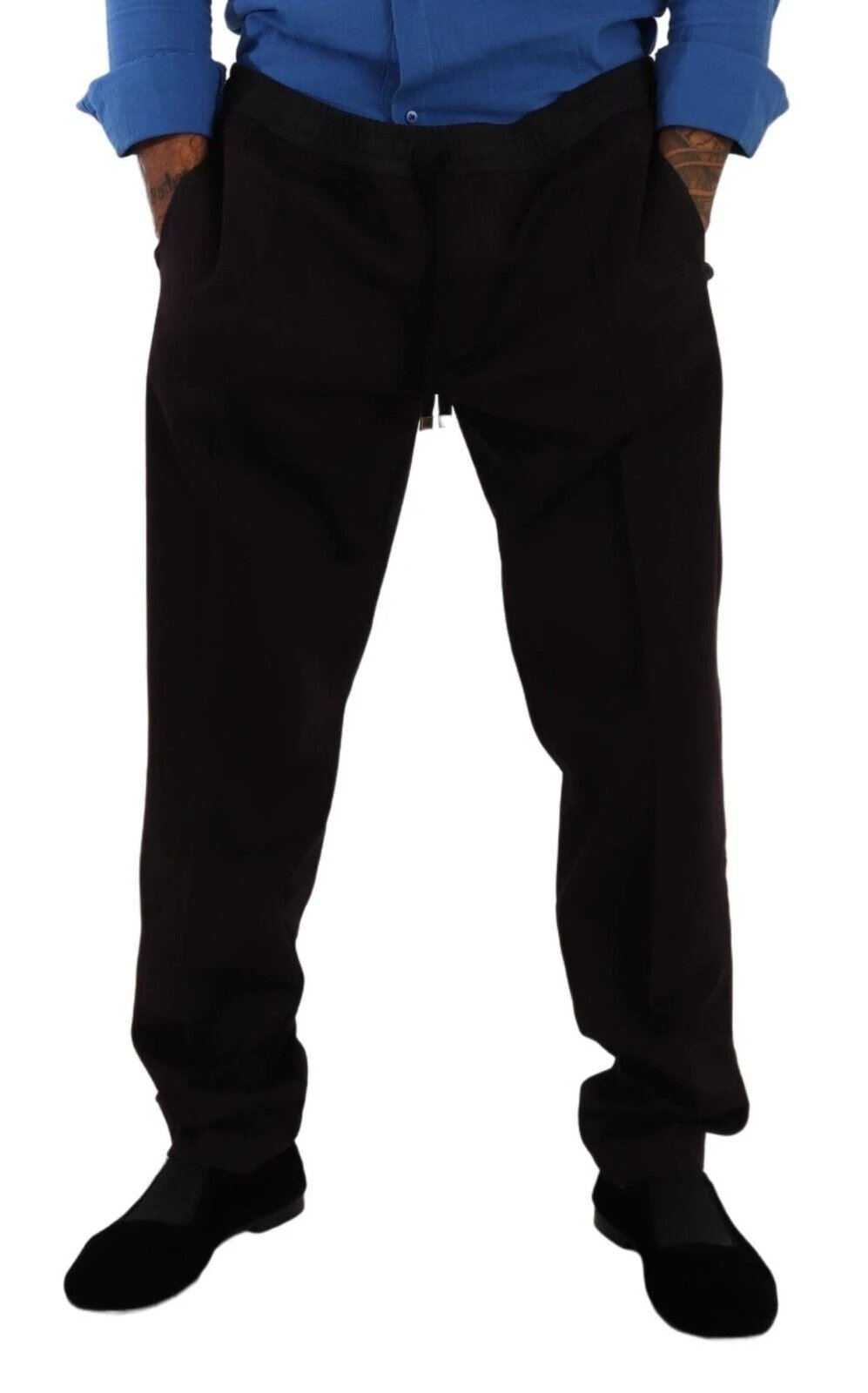 Dolce & Gabbana Bordeaux Cotton Mens Skinny Trouser Pants by Dolce & Gabbana