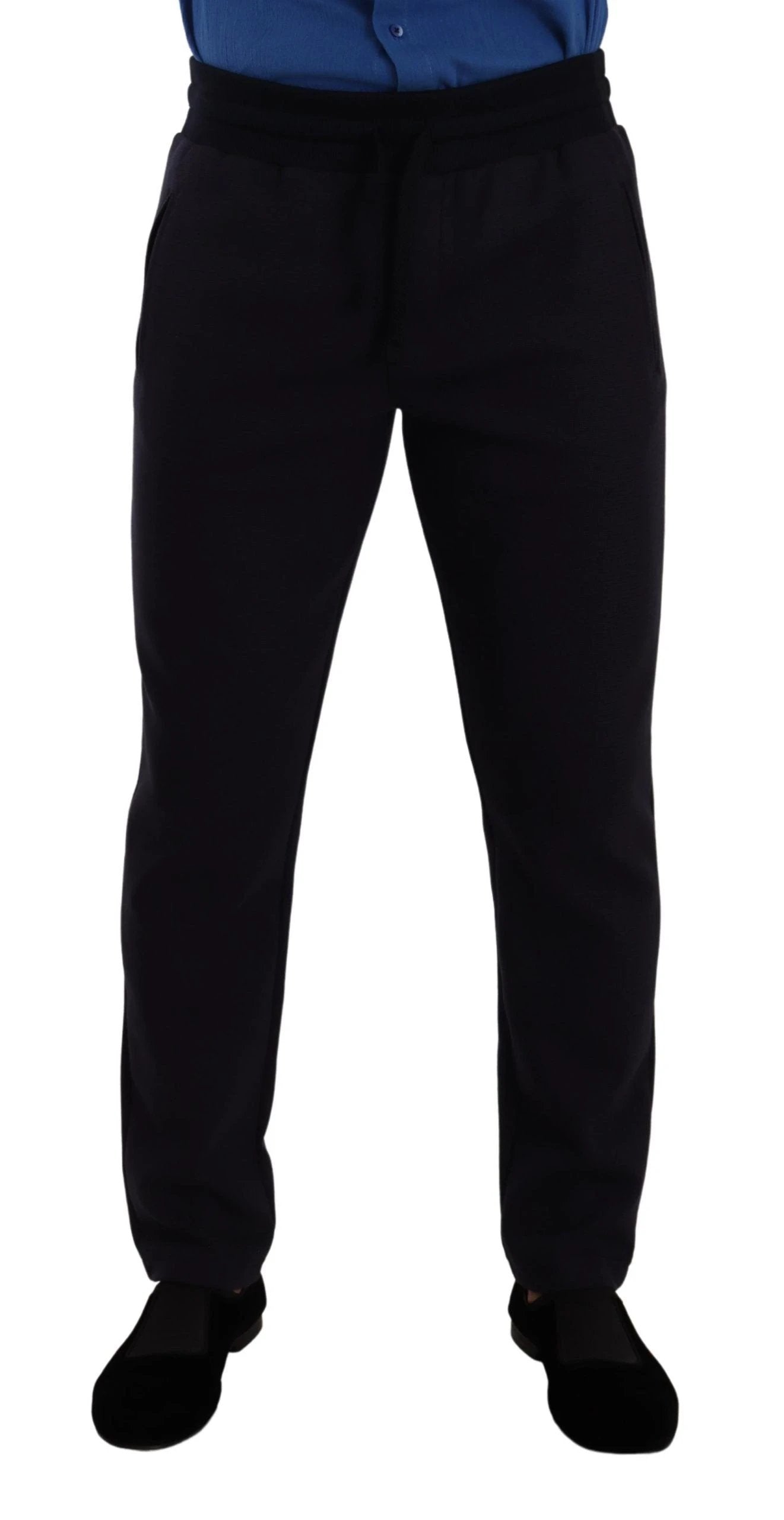 Dolce & Gabbana Blue Cotton Stretch Jogging Trouser Pants by Dolce & Gabbana