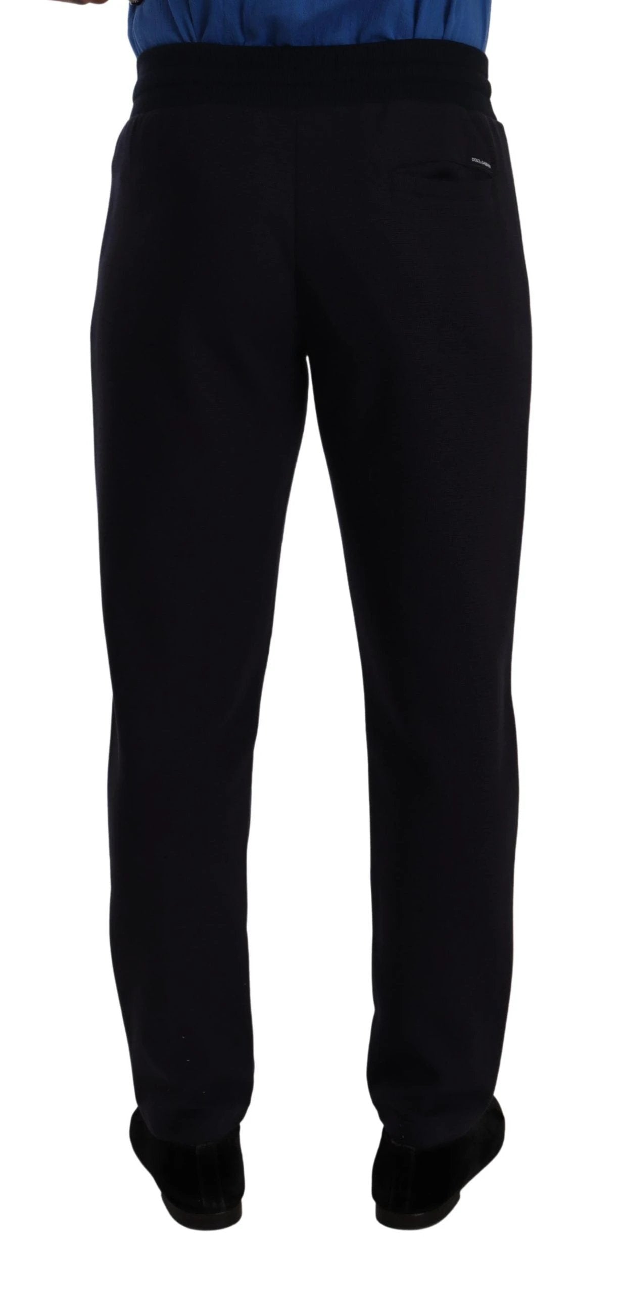 Dolce & Gabbana Blue Cotton Stretch Jogging Trouser Pants by Dolce & Gabbana