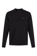 Hugo Boss Black Cotton Logo Details Sweatshirt by Hugo Boss