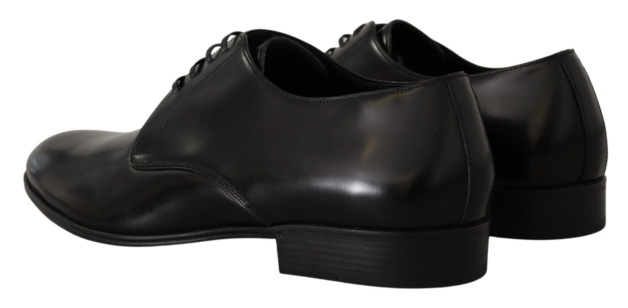 Dolce & Gabbana Black Leather Lace Up Formal Derby Shoes by Dolce & Gabbana
