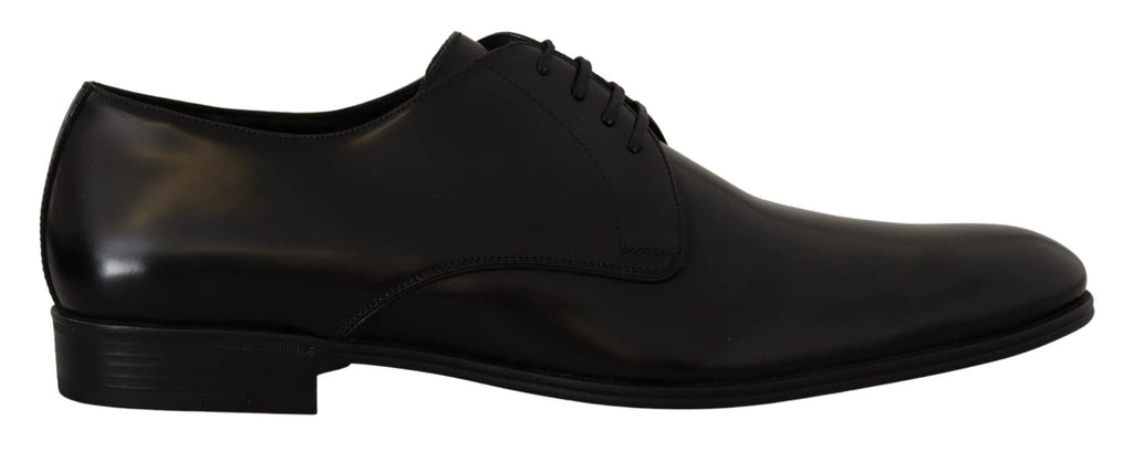 Dolce & Gabbana Black Leather Lace Up Formal Derby Shoes by Dolce & Gabbana