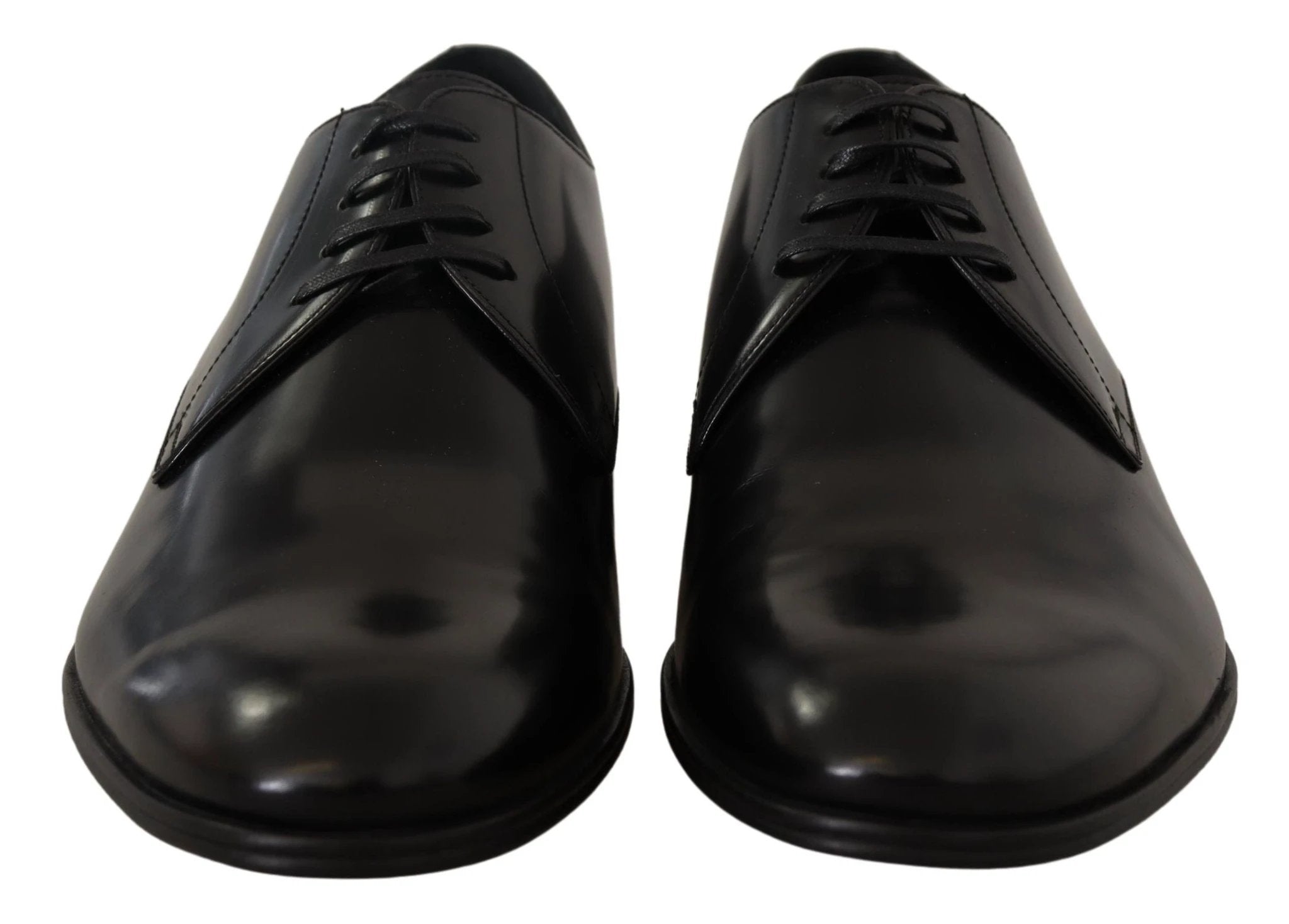 Dolce & Gabbana Black Leather Lace Up Formal Derby Shoes by Dolce & Gabbana