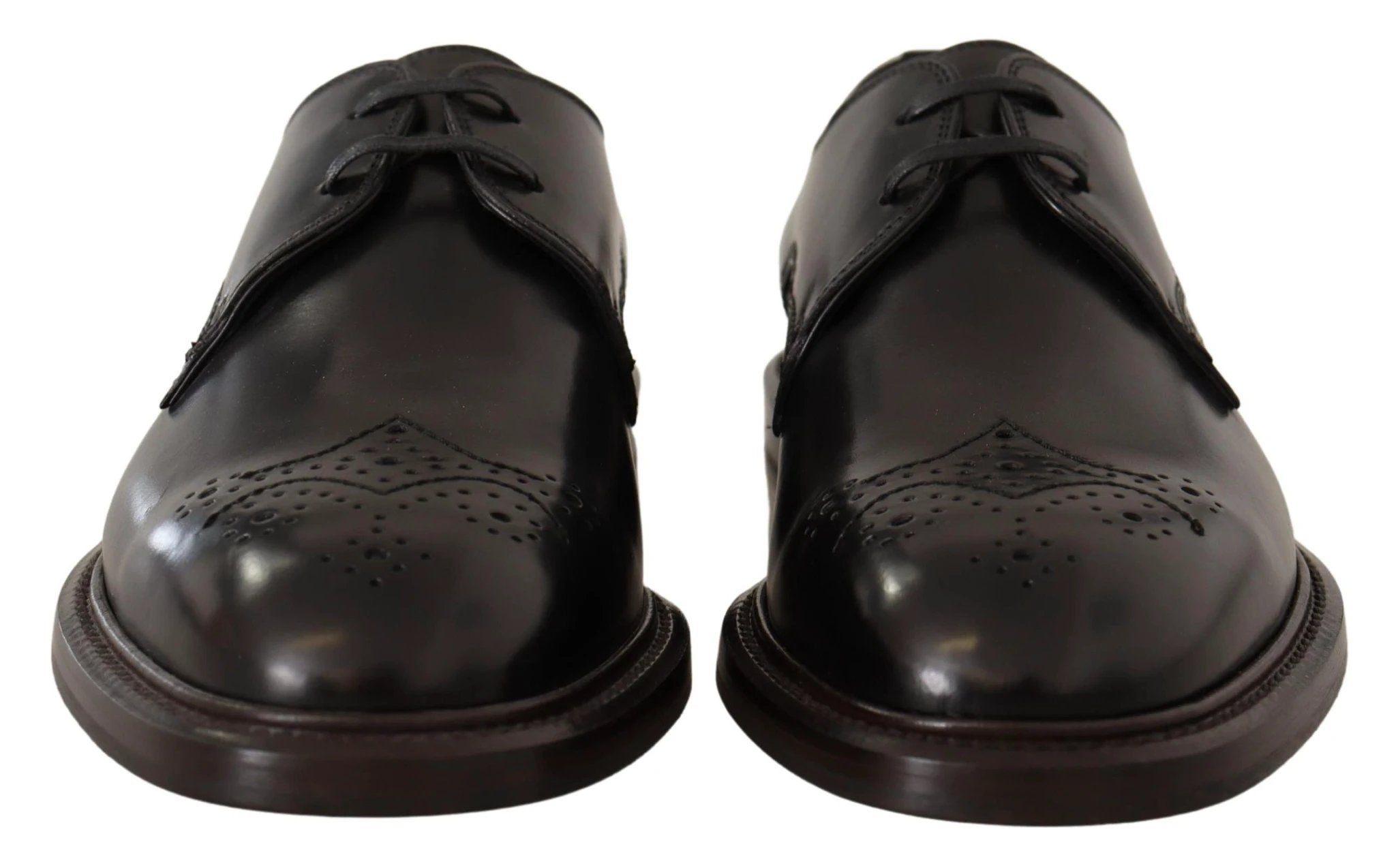 Dolce & Gabbana Black Leather Dress Formal Derby Shoes by Dolce & Gabbana