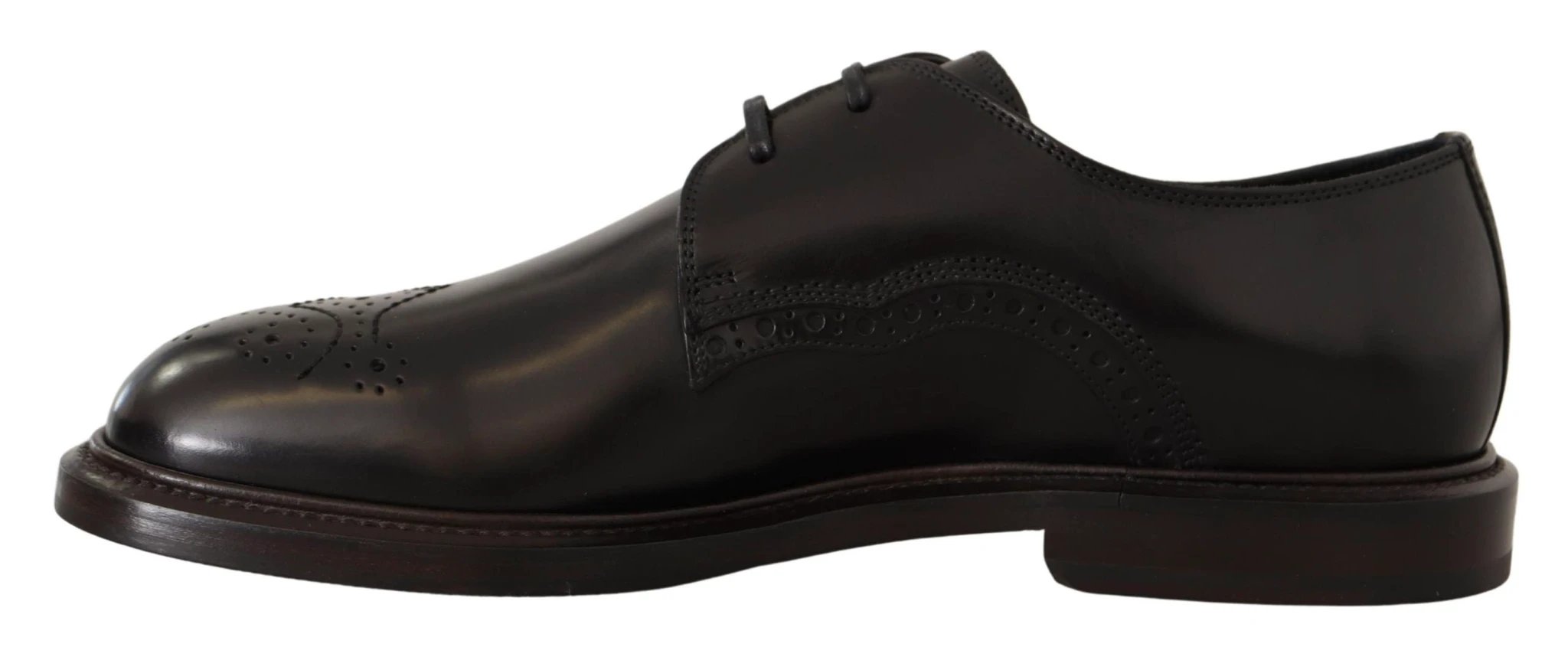 Dolce & Gabbana Black Leather Dress Formal Derby Shoes by Dolce & Gabbana
