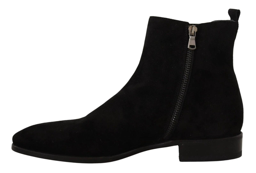 Dolce & Gabbana Black Suede Leather Chelsea Mens Boots Shoes by Dolce & Gabbana