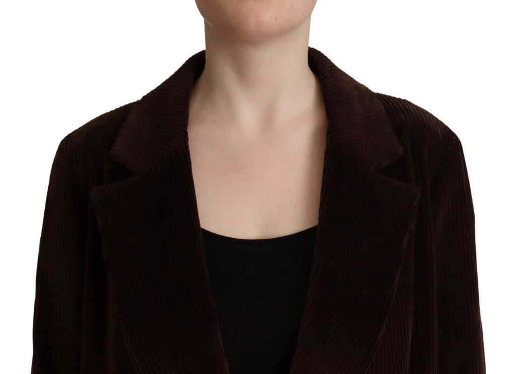 Dolce & Gabbana Bordeaux Corduroy Cotton Blazer Oversized Jacket by Dolce & Gabbana