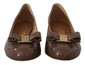 Escarpins Salvatore Ferragamo en cuir de veau Naplak marron