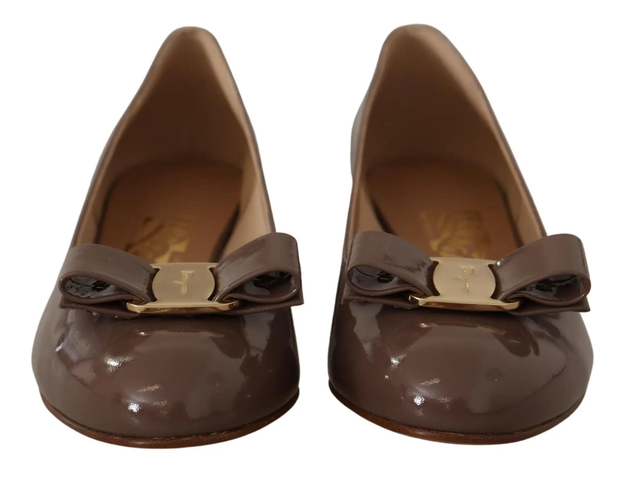 Escarpins Salvatore Ferragamo en cuir de veau Naplak marron
