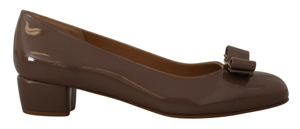 Escarpins Salvatore Ferragamo en cuir de veau Naplak marron