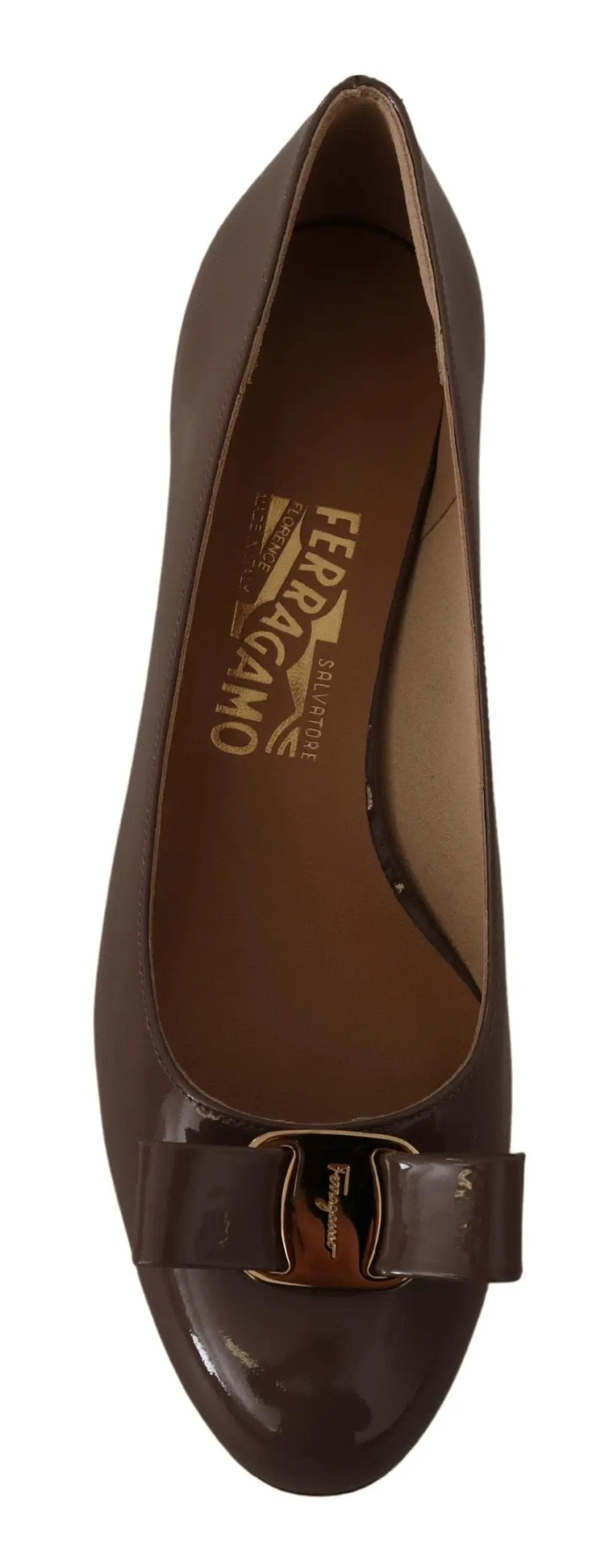 Escarpins Salvatore Ferragamo en cuir de veau Naplak marron