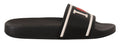 Dolce & Gabbana Black Leather I Love D&G Slides Sandals by Dolce & Gabbana