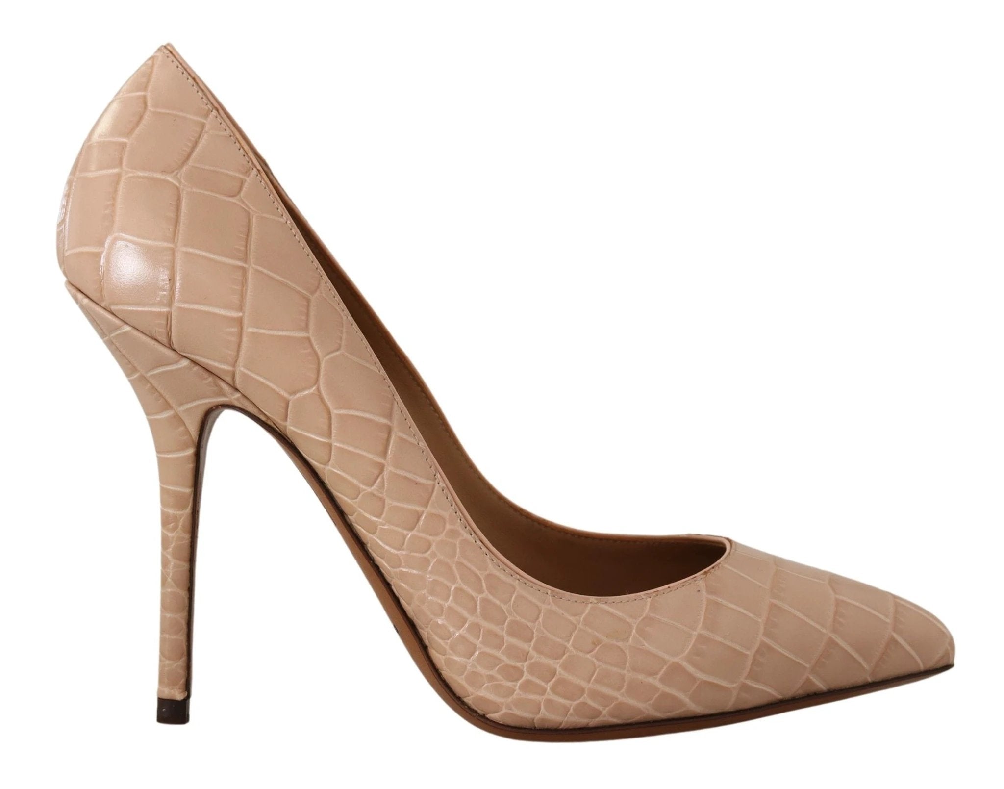 Dolce & Gabbana Beige Leather Bellucci Heels Pumps Shoes by Dolce & Gabbana