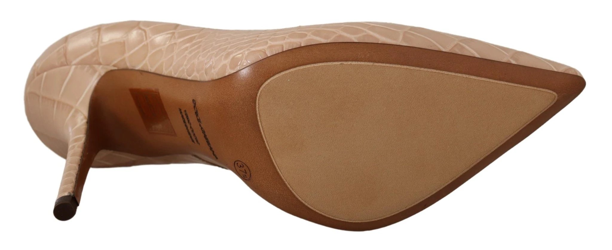 Dolce & Gabbana Beige Leather Bellucci Heels Pumps Shoes by Dolce & Gabbana