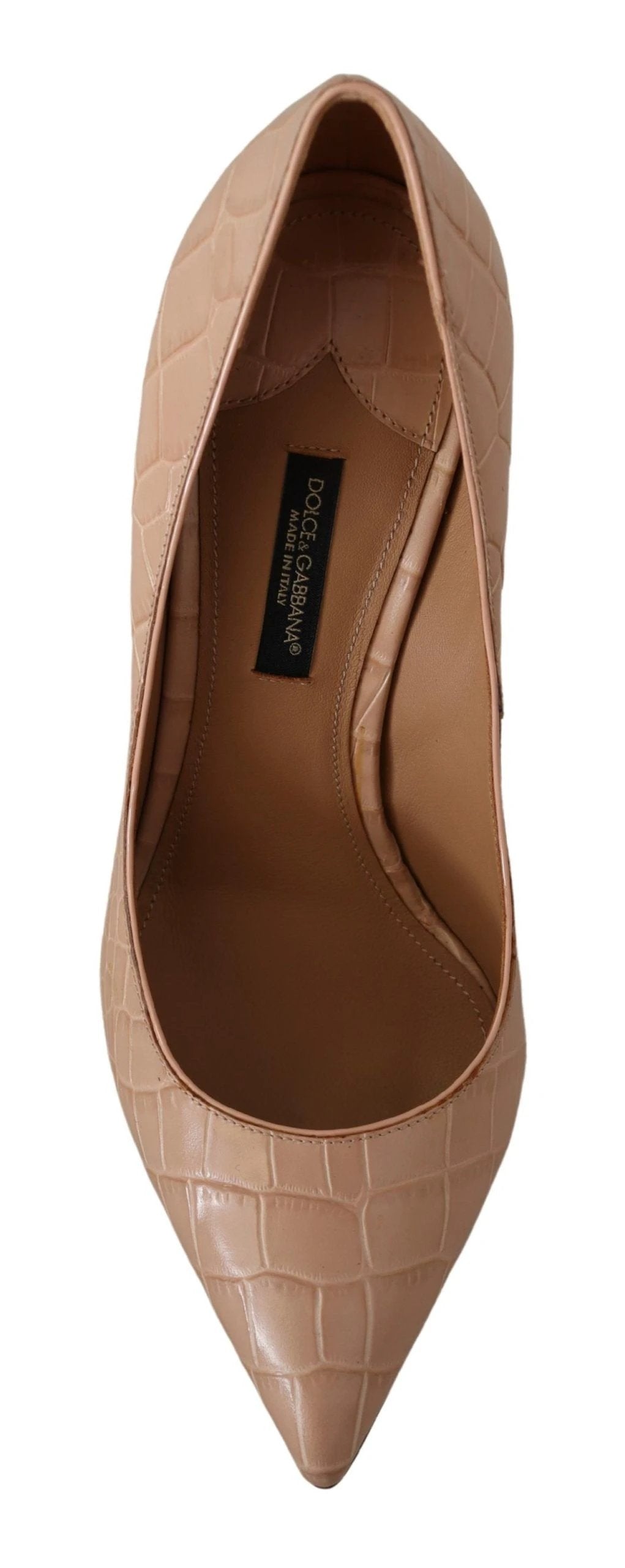 Dolce & Gabbana Beige Leather Bellucci Heels Pumps Shoes by Dolce & Gabbana