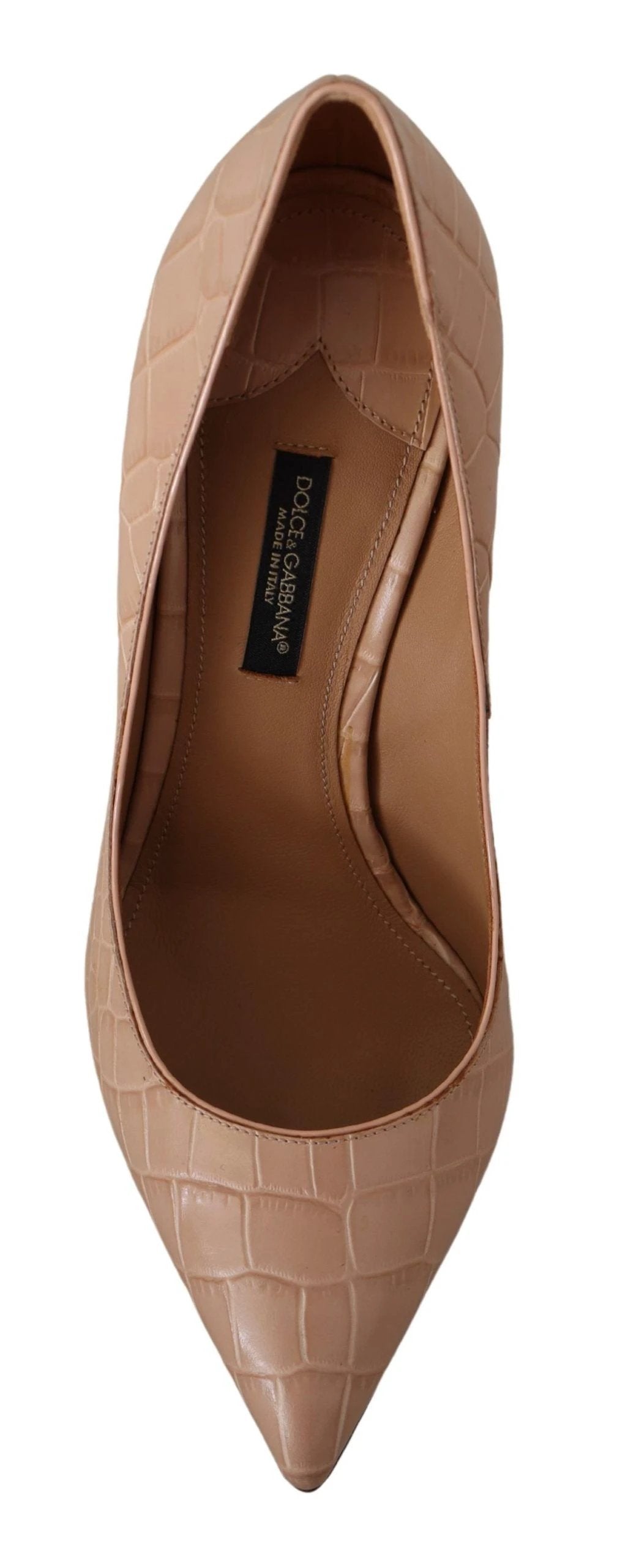 Dolce & Gabbana Beige Leather Bellucci Heels Pumps Shoes by Dolce & Gabbana
