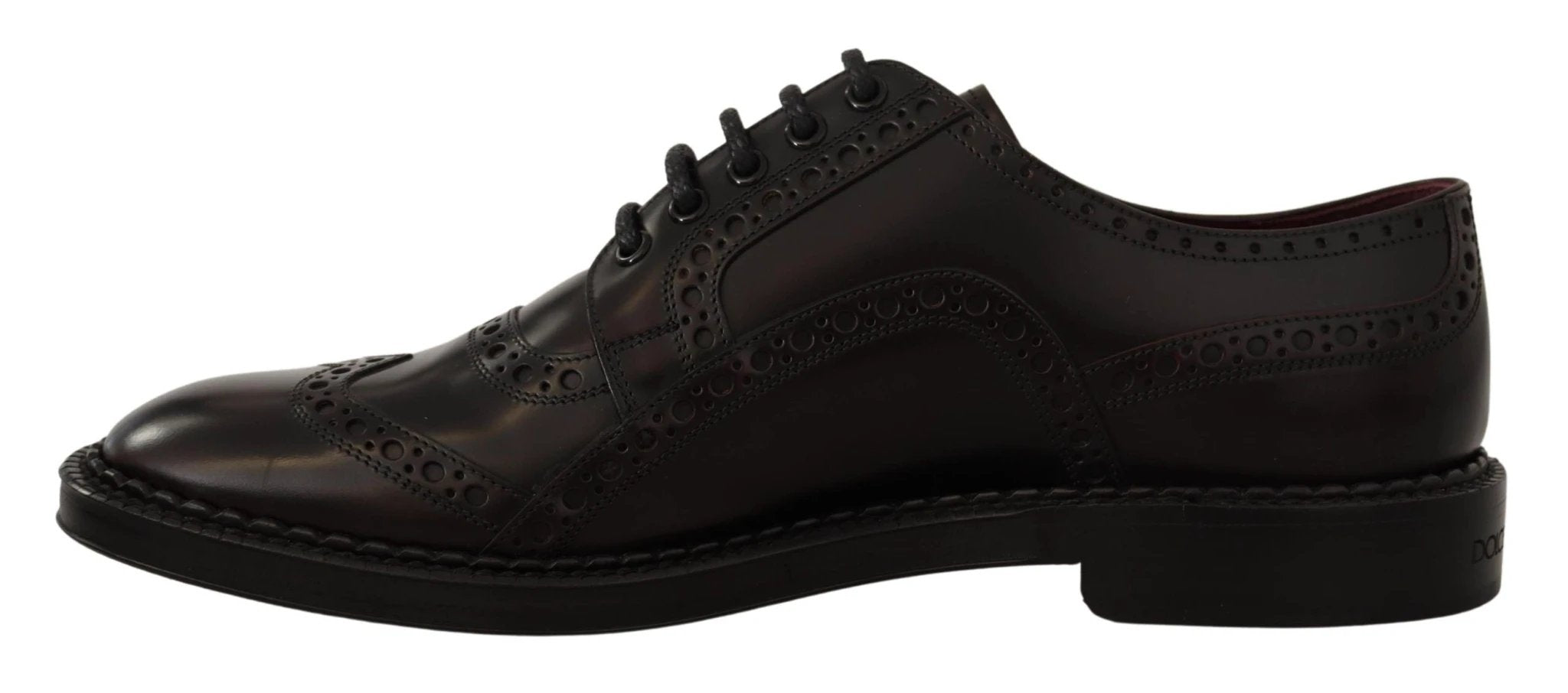 Dolce & Gabbana Purple Leather Oxford Wingtip Formal Shoes by Dolce & Gabbana