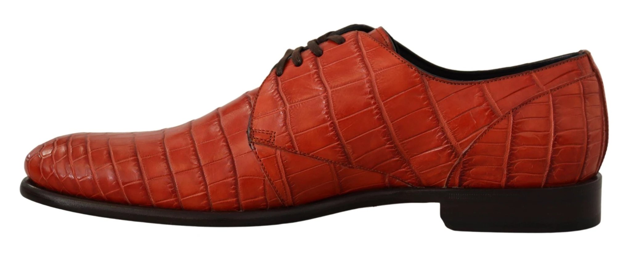 Dolce & Gabbana Orange Exotic Leather Dress Derby Shoes by Dolce & Gabbana