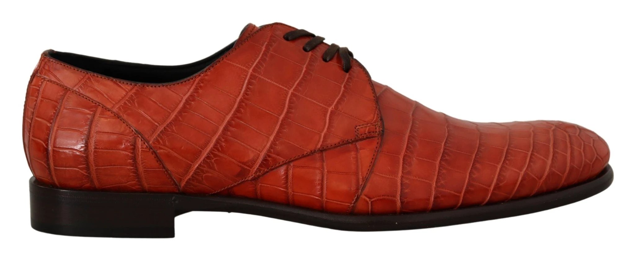 Dolce & Gabbana Orange Exotic Leather Dress Derby Shoes by Dolce & Gabbana