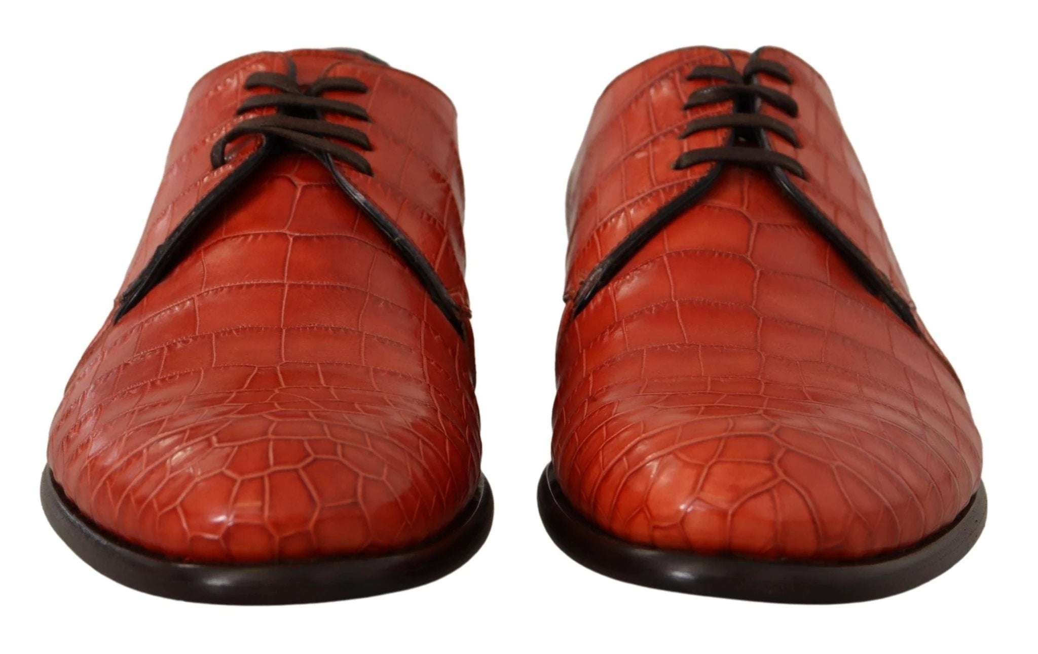 Dolce & Gabbana Orange Exotic Leather Dress Derby Shoes by Dolce & Gabbana