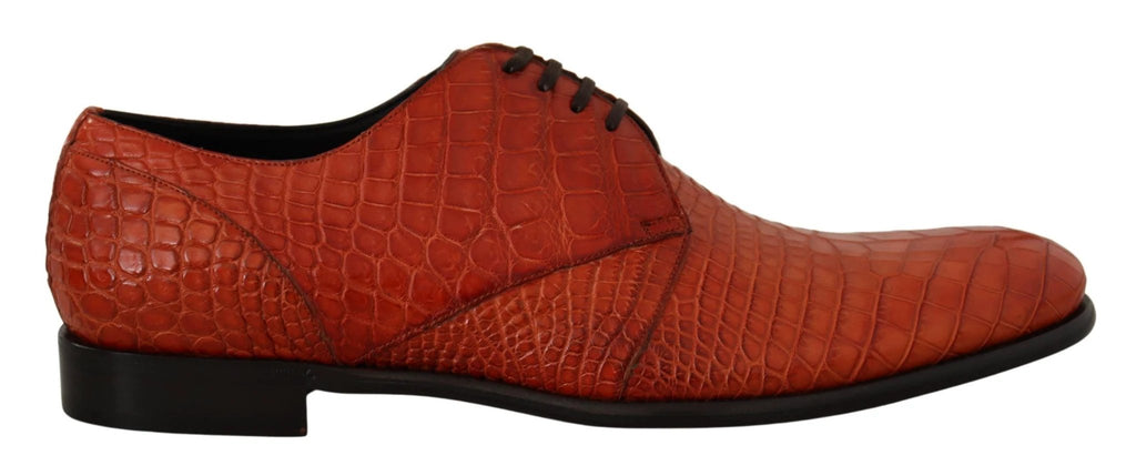 Dolce & Gabbana Orange Exotic Leather Dress Derby Shoes by Dolce & Gabbana