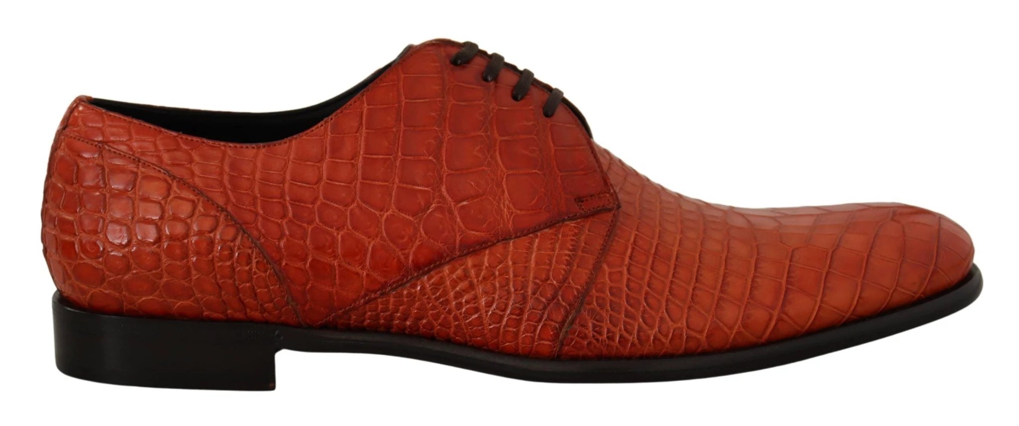 Dolce & Gabbana Orange Exotic Leather Dress Derby Shoes by Dolce & Gabbana