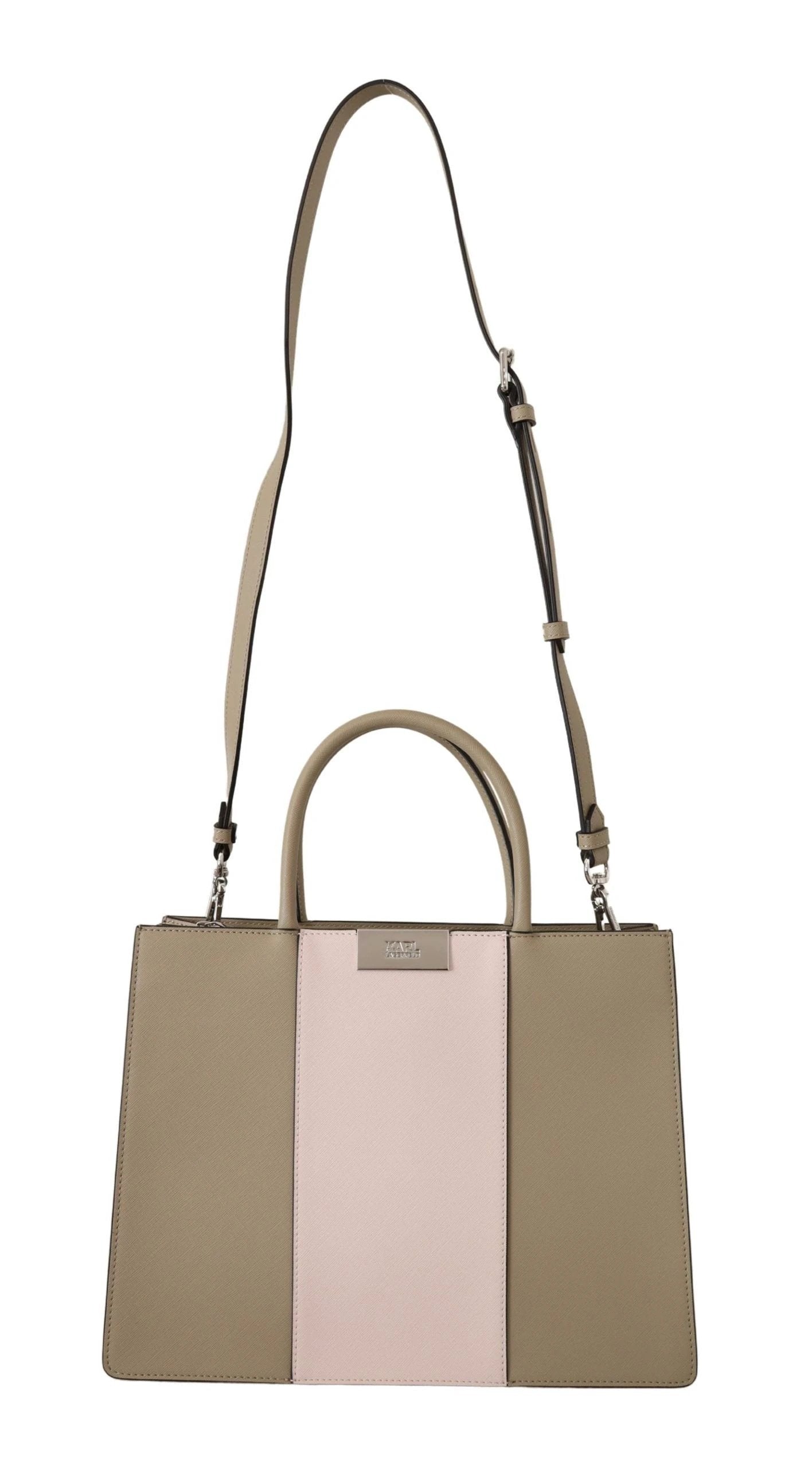 Karl Lagerfeld Sage Green Polyurethane Tote Shoulder Bag by Karl Lagerfeld