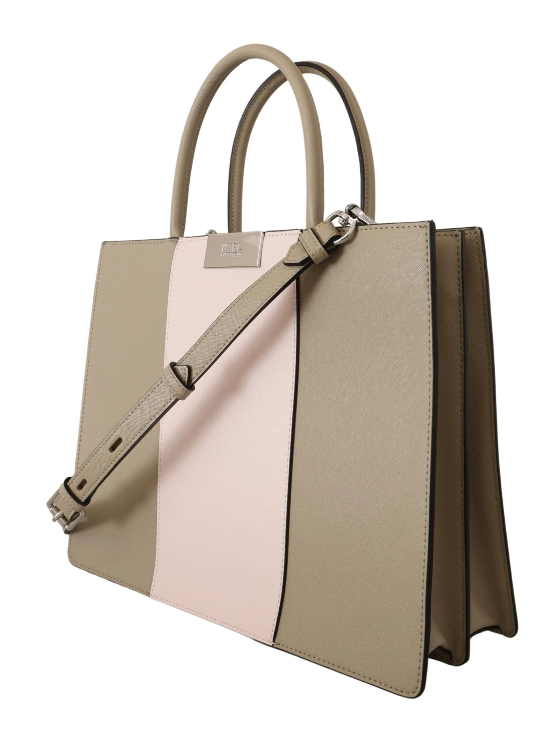Karl Lagerfeld Sage Green Polyurethane Tote Shoulder Bag by Karl Lagerfeld