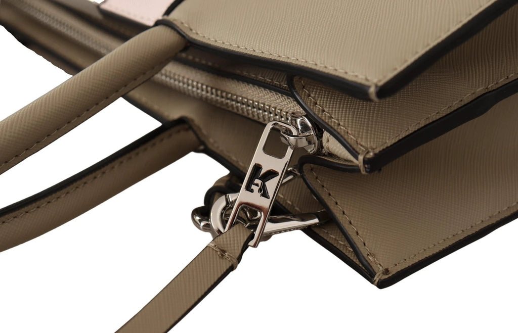 Karl Lagerfeld Sage Green Polyurethane Tote Shoulder Bag by Karl Lagerfeld