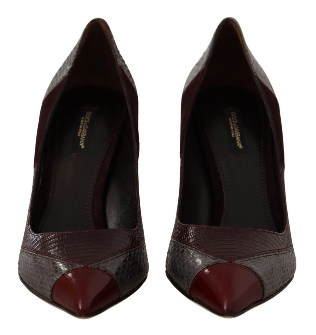 Dolce & Gabbana Multicolor Exotic Leather Heels Pumps Shoes by Dolce & Gabbana