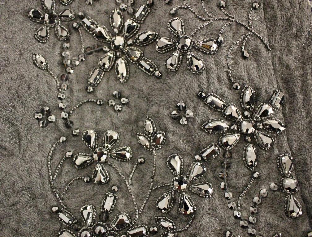 Dolce & Gabbana Black Crystal Handmade Above Knee Skirt by Dolce & Gabbana