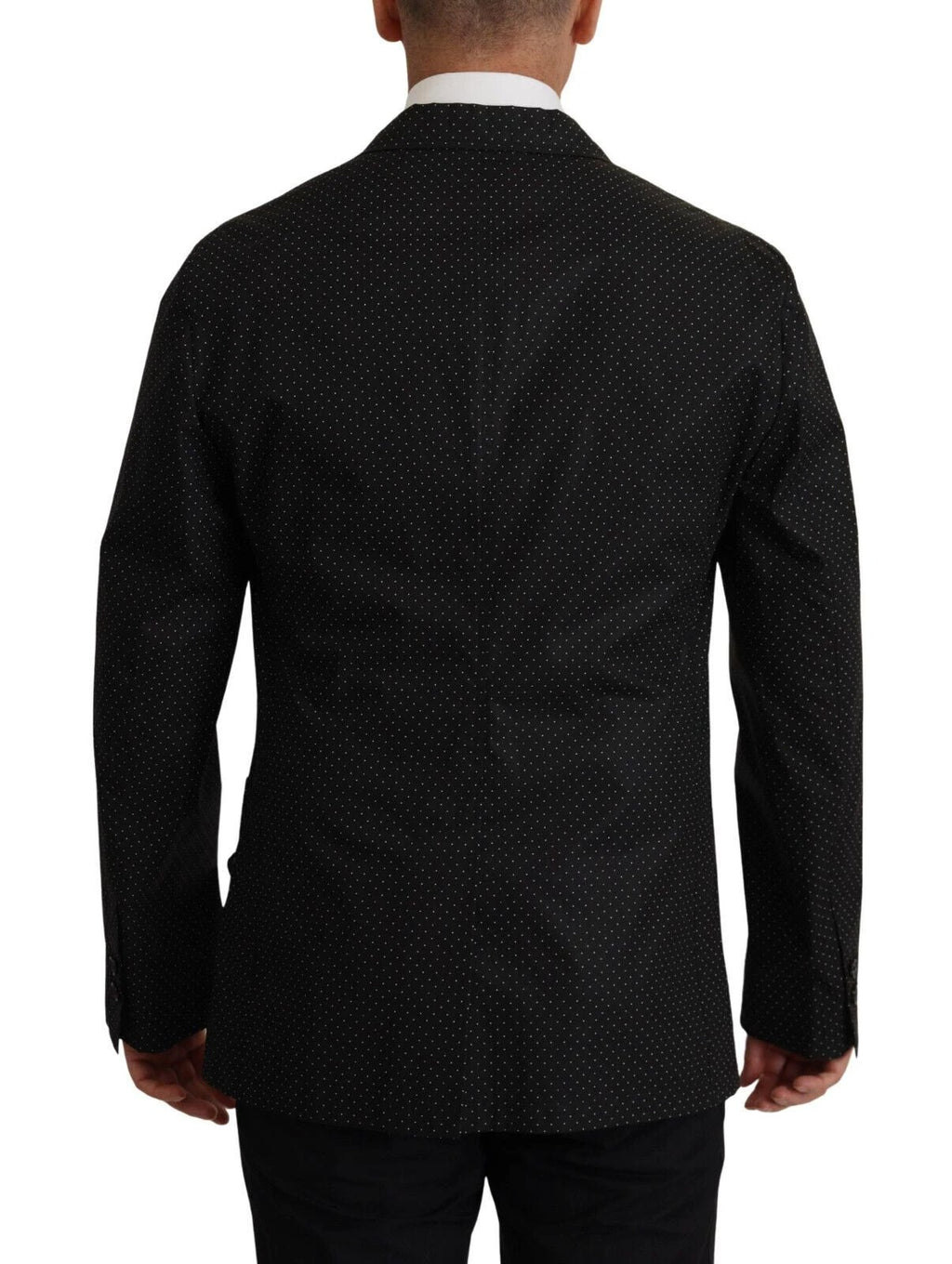 Dolce & Gabbana Black Polka Dotted Cotton Blazer Jacket by Dolce & Gabbana