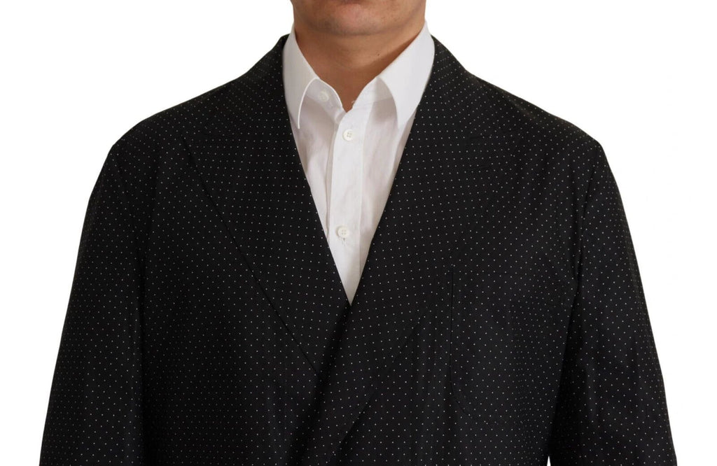 Dolce & Gabbana Black Polka Dotted Cotton Blazer Jacket by Dolce & Gabbana