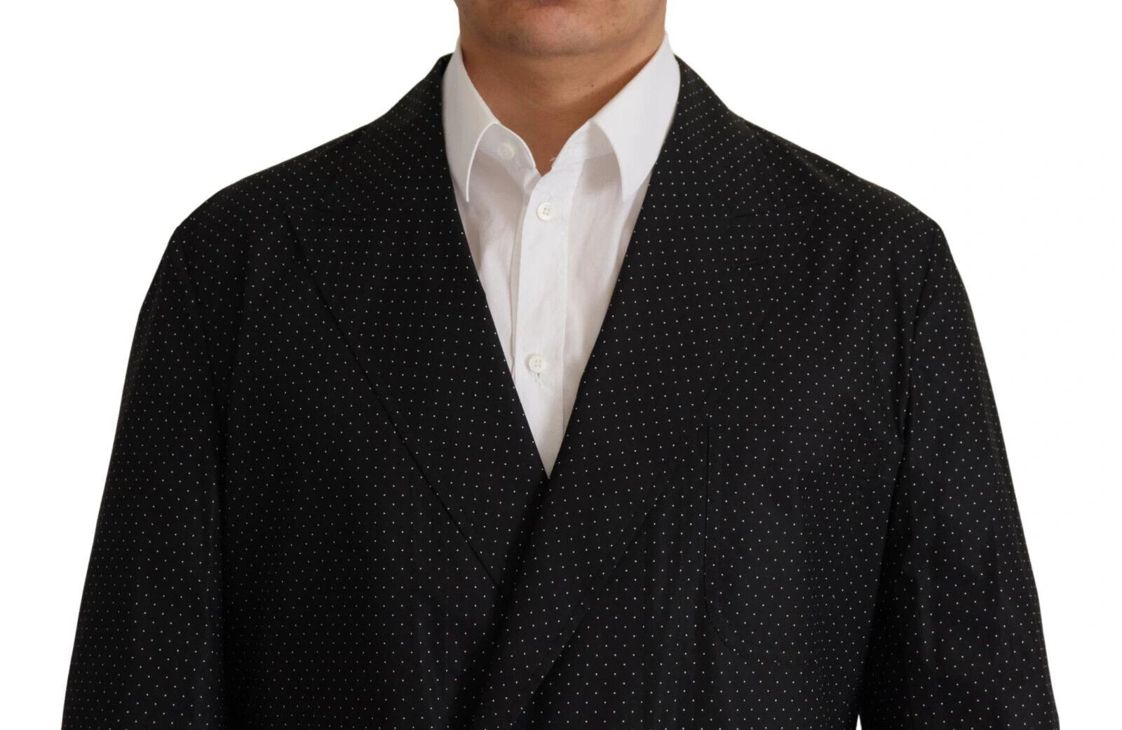 Dolce & Gabbana Black Polka Dotted Cotton Blazer Jacket by Dolce & Gabbana