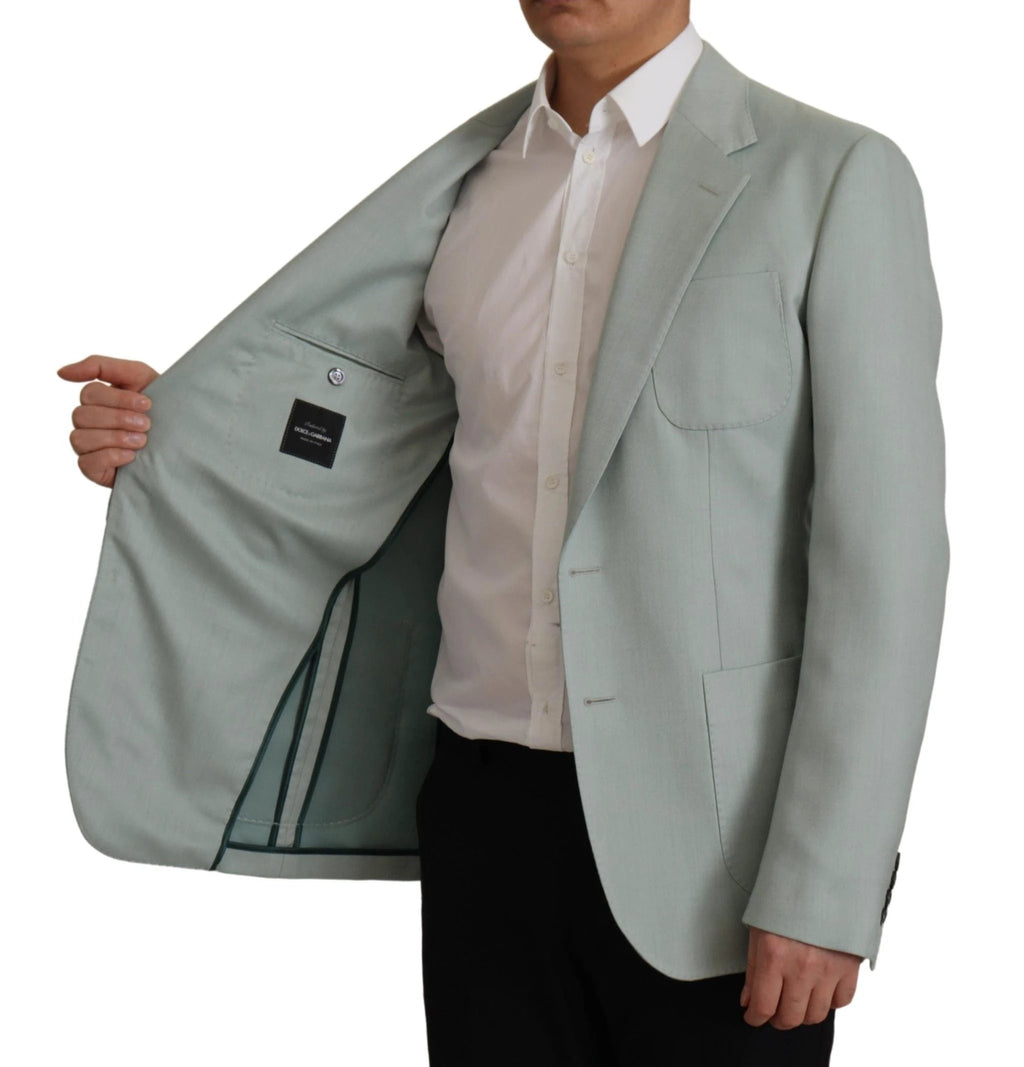 Dolce & Gabbana Light Green Cashmere Silk Blazer by Dolce & Gabbana