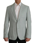 Dolce & Gabbana Light Green Cashmere Silk Blazer by Dolce & Gabbana