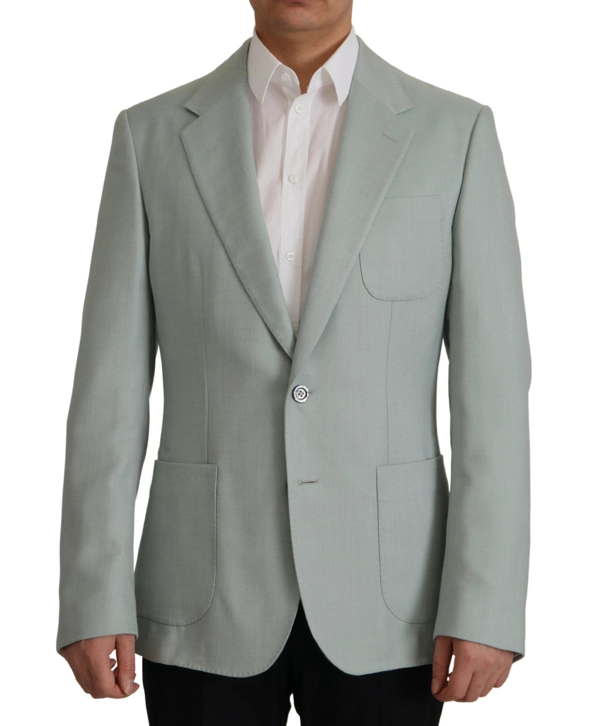 Dolce & Gabbana Light Green Cashmere Silk Blazer by Dolce & Gabbana
