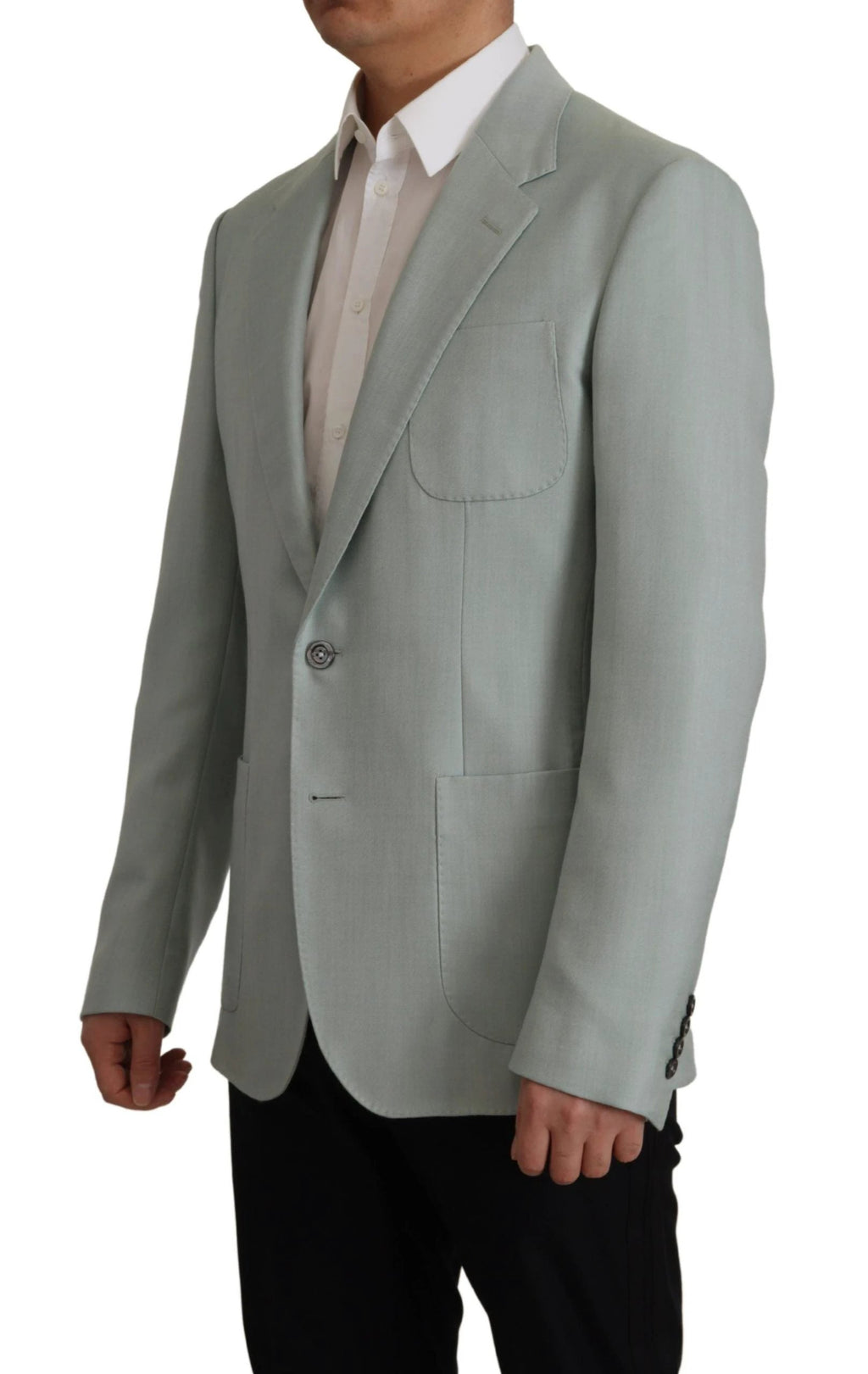 Dolce & Gabbana Light Green Cashmere Silk Blazer by Dolce & Gabbana