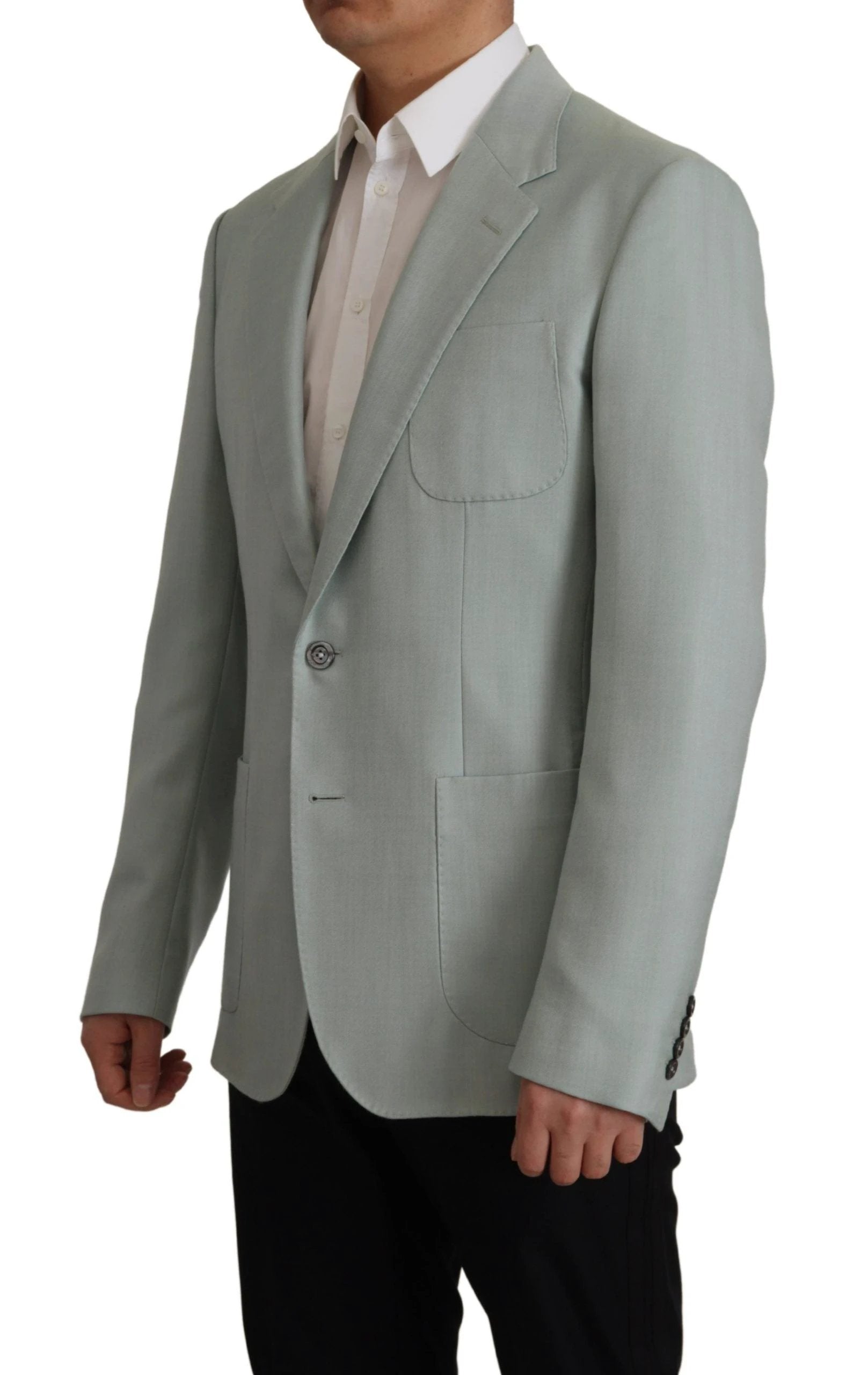 Dolce & Gabbana Light Green Cashmere Silk Blazer by Dolce & Gabbana