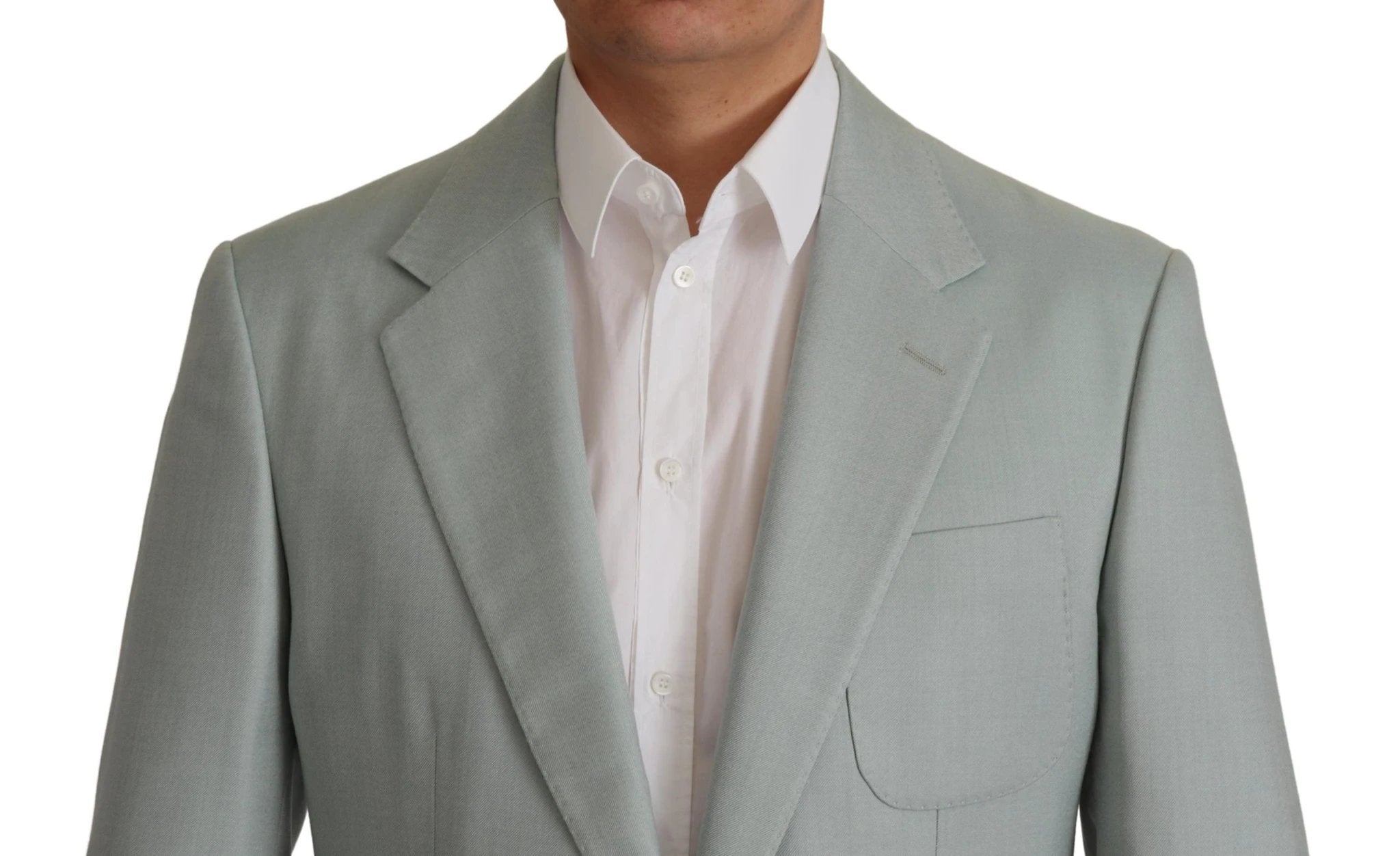 Dolce & Gabbana Light Green Cashmere Silk Blazer by Dolce & Gabbana