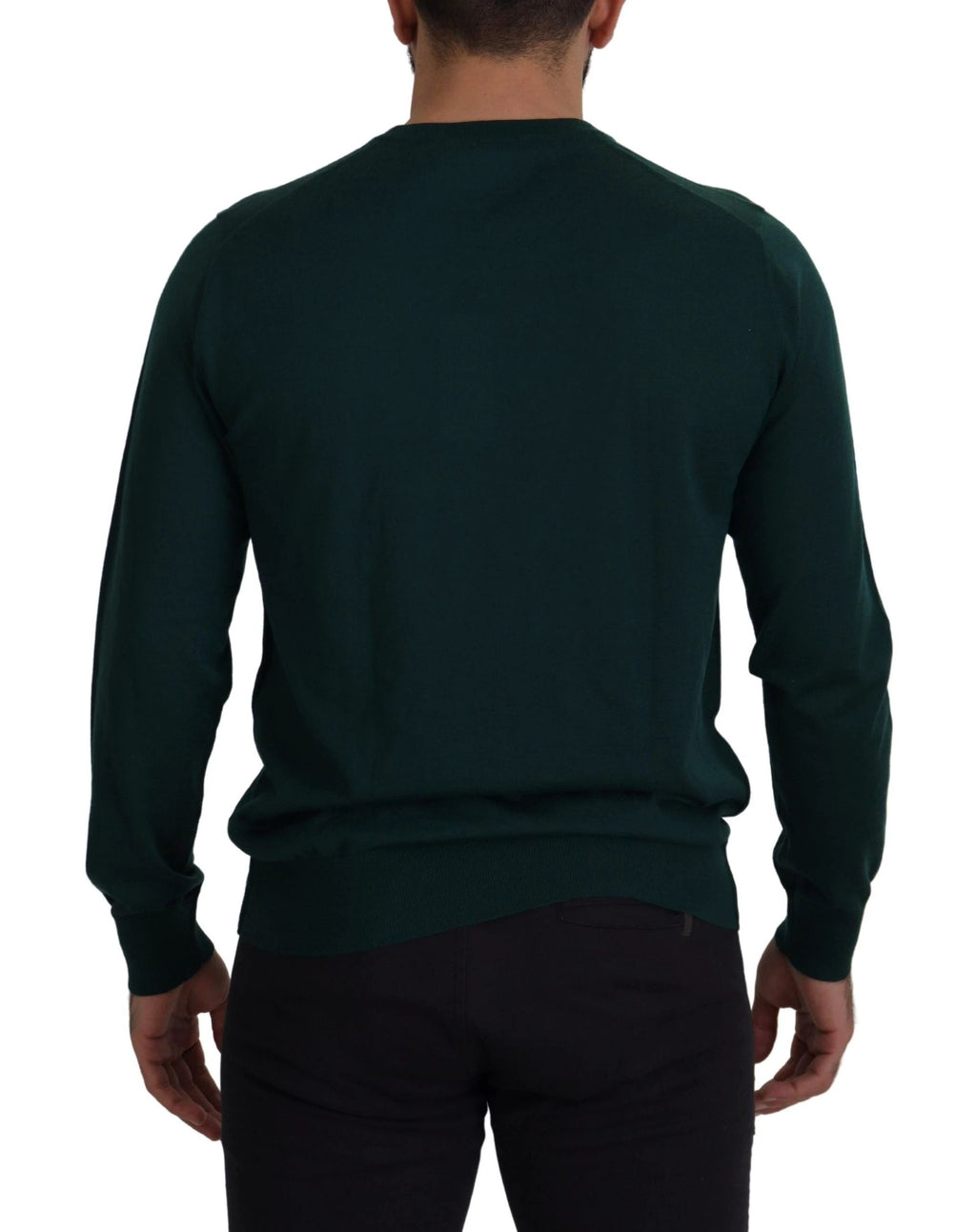 Dolce & Gabbana Green Cashmere Crewneck Pullover Sweater by Dolce & Gabbana