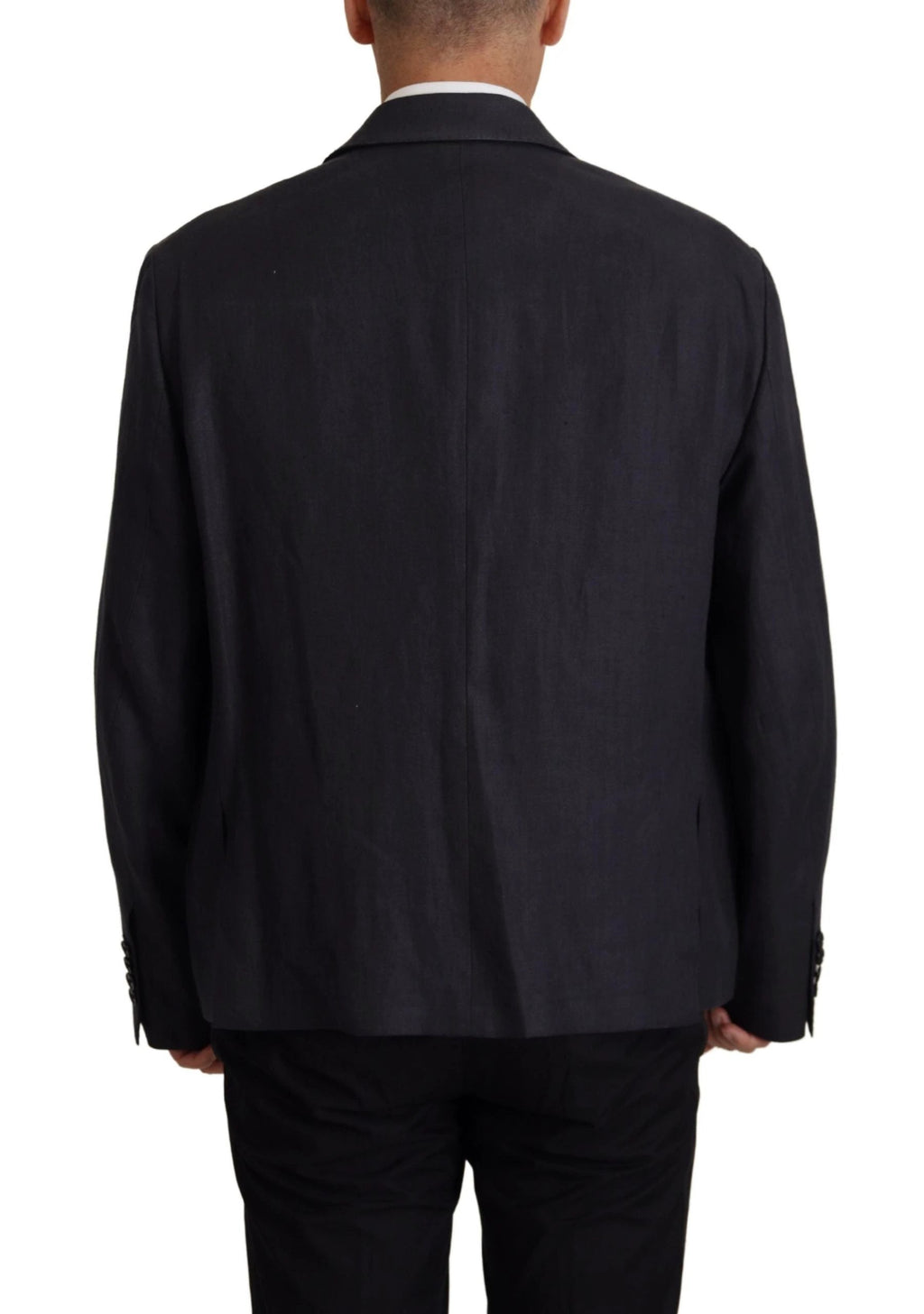 Dolce & Gabbana Blue Linen Formal Mens Blazer Jacket by Dolce & Gabbana