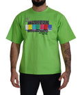 Dolce & Gabbana Green Cotton DG CHANNEL Top T-shirt by Dolce & Gabbana