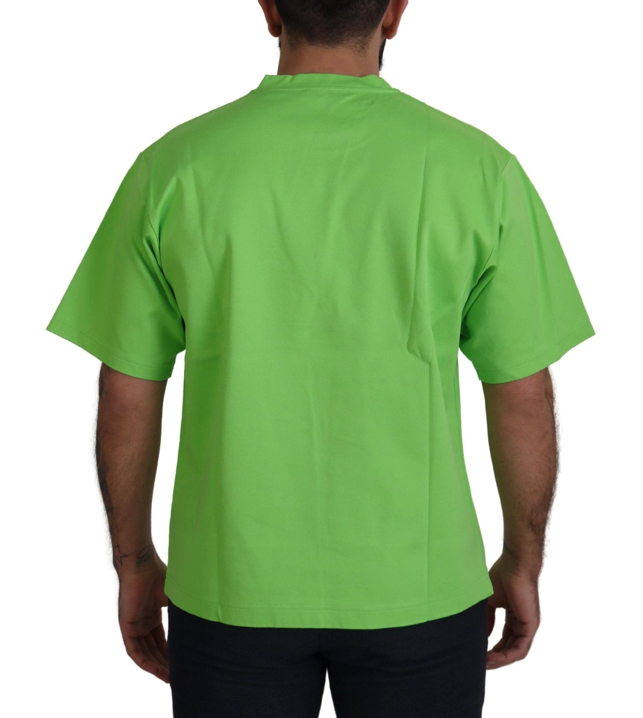 Dolce & Gabbana Green Cotton DG CHANNEL Top T-shirt by Dolce & Gabbana