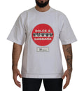 Dolce & Gabbana White Amor Heart Cotton Crewneck T-shirt by Dolce & Gabbana