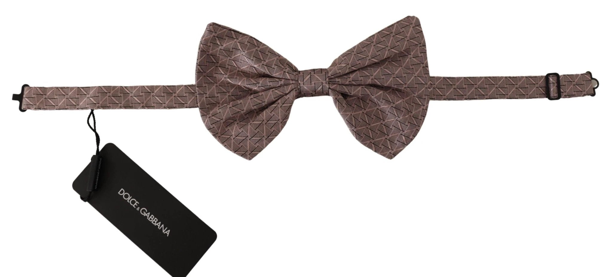 Dolce & Gabbana Gray Fantasy Print Adjustable Neck Papillon Bow Tie by Dolce & Gabbana