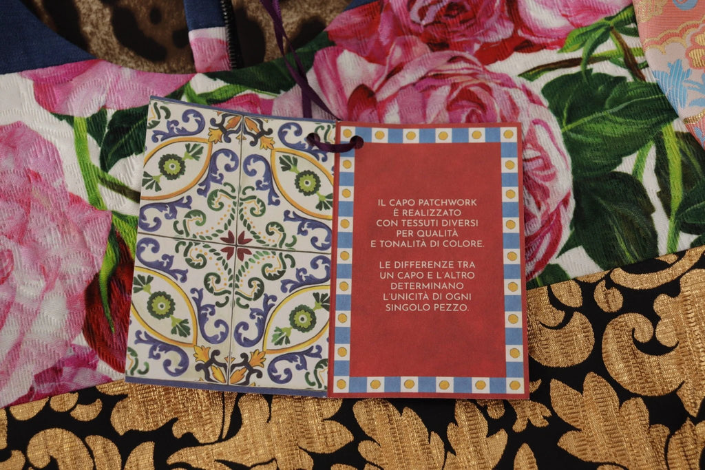 Dolce & Gabbana Multicolor Pachwork Floral Sheath Jaquard Mini Gown Dress by Dolce & Gabbana